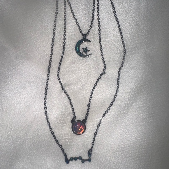 Moon, Stars, Constellation Triad Long Necklace by Hot Topic - Picture 4 of 6